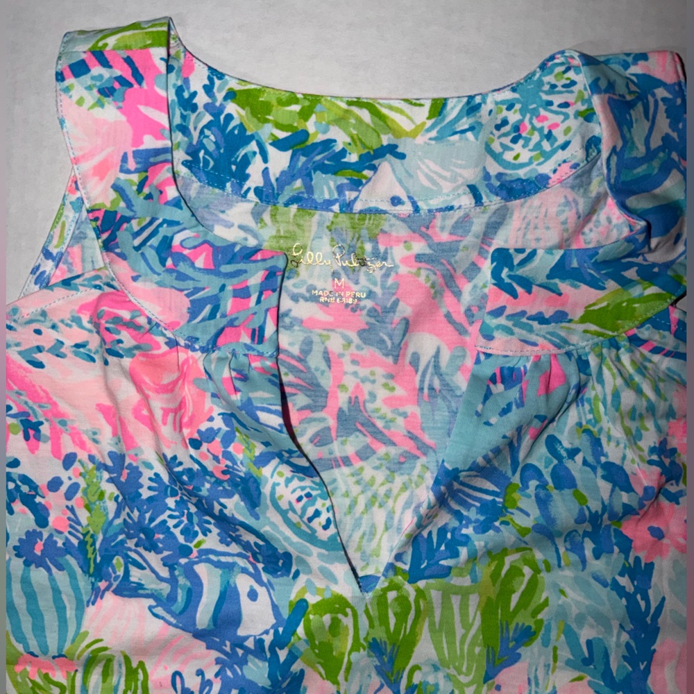 Lilly Pulitzer Blue and Pink Floral Midi Dress - Picture 2 of 3